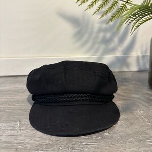Brixton Fiddler Black Vega Cap - Classic Unisex Sailor Style Hat